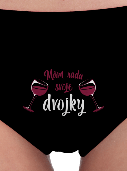 Dvojky dámske nohavičky Black