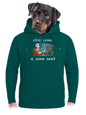 Ešte level unisex mikina premium Emerald Green