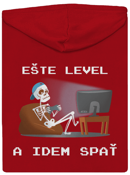 Ešte level pánska mikina na zips Red