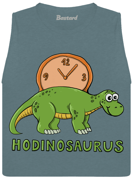 Hodinosaurus dámske tielko voľné Heather Deep Teal
