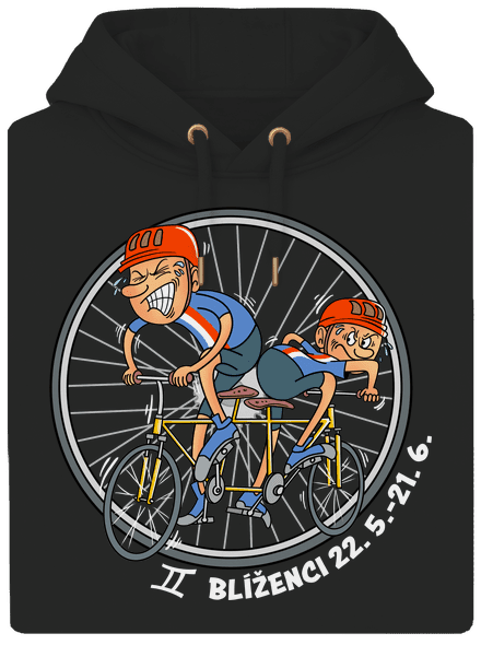 Cyklistický horoskop: Blíženci unisex mikina premium Dark Black