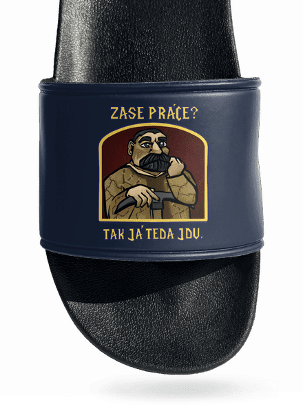 Zase práce? šľapky Navy