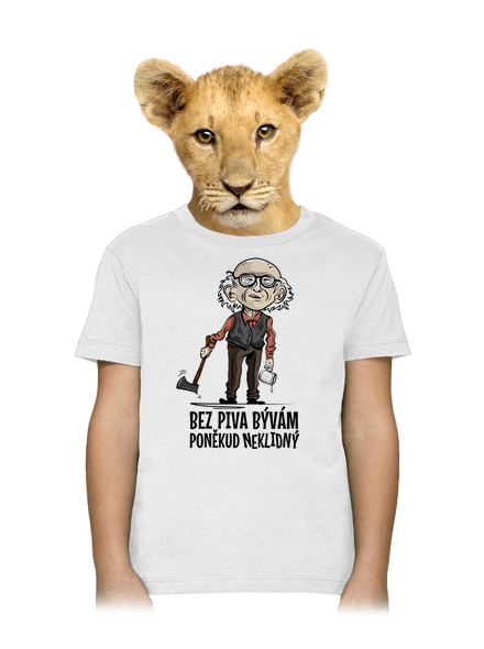 Neklidný bez piva detské tričko White
