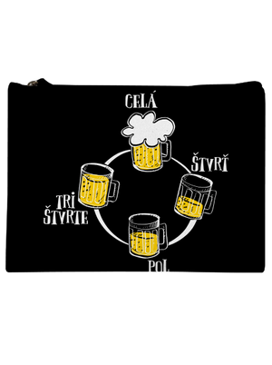 Pivné hodiny taštička Black