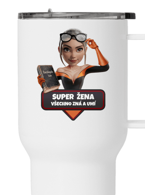 Super mama termohrnček White