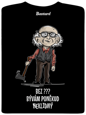 Neklidný - vlastný text pánske dlhý rukáv Black