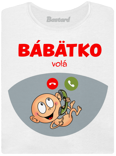 Bábätko volá dámske tričko s lemom White