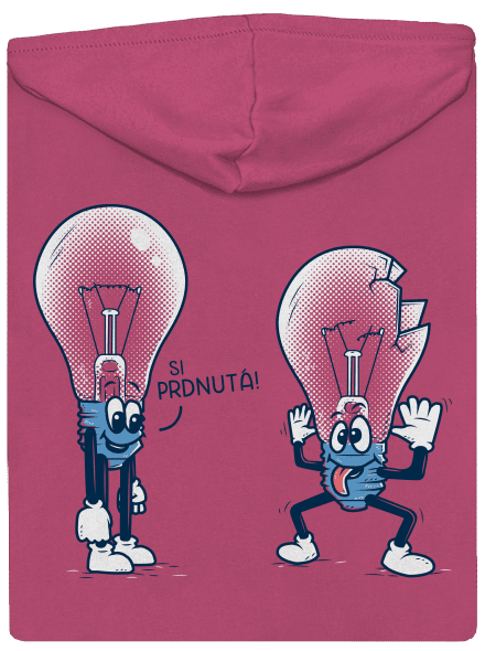 Prdlá dámska mikina na zips Magenta