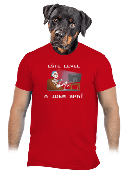 Ešte level pánske tričko Red