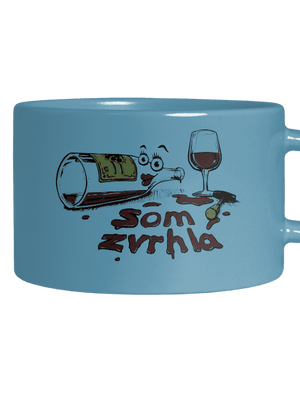 Zvrhlá hrnček makronka Blue Macaron