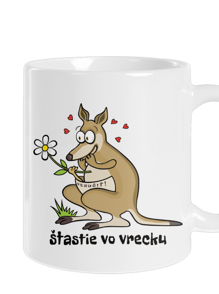 Šťastie vo vrecku klasický hrnček White