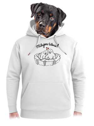 Milujem túlenie unisex mikina premium Snowwhite