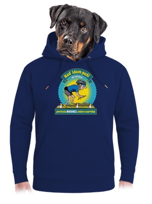 Závislosť na bicykli unisex mikina premium Navy