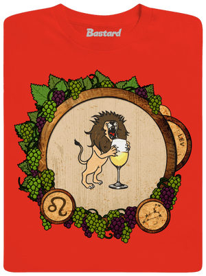 Vínny horoskop: Lev pánske tričko Fiery Red