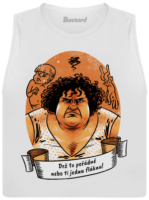 B14: Slunce seno jahody dámske tielko voľné White