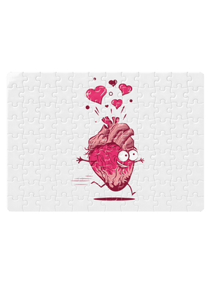 Zamilované srdiečka puzzle White