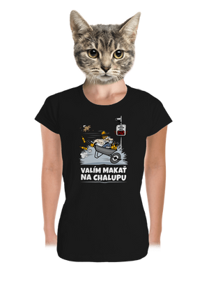 Valím na chalupu dámske tričko prémium Black