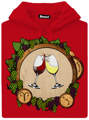 Vínny horoskop: Baran pánska mikina klokanka Red