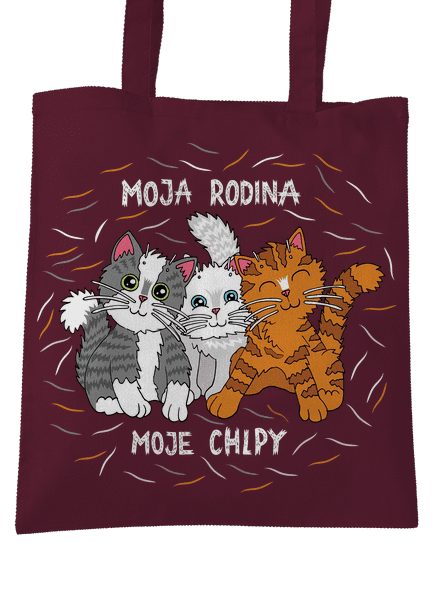 Moja rodina taška Burgundy