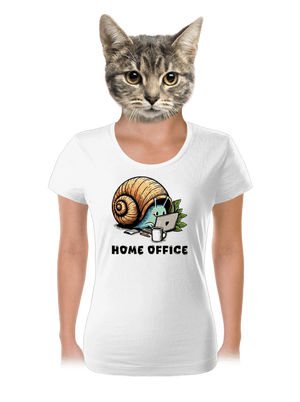Slimákov home office dámske tričko White