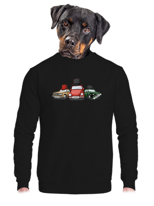 Traja veteráni unisex mikina bez kapucne Black