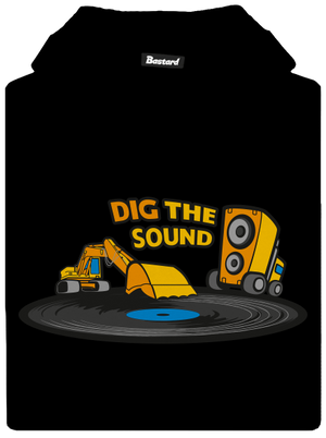 Dig the sound detská mikina klokanka Black