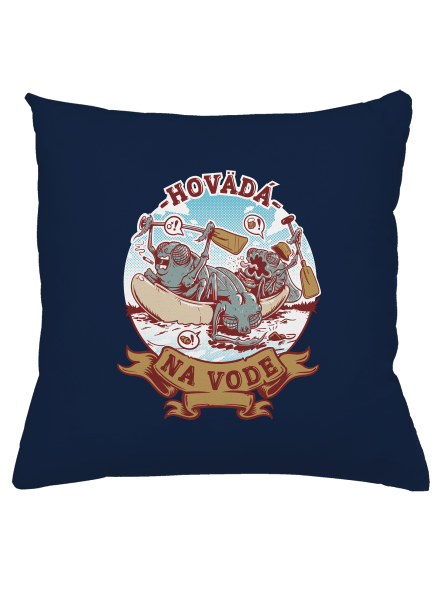 Hovädá na vode vankúš Dark Navy
