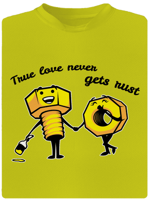 Pravá láska detské športové tričko Neon Yellow