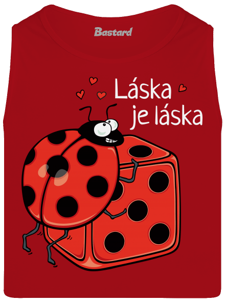 Láska je láska pánske tielko Red