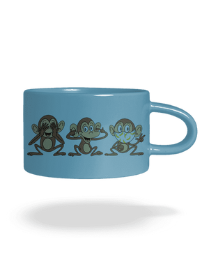 Opičky hrnček makronka Blue Macaron