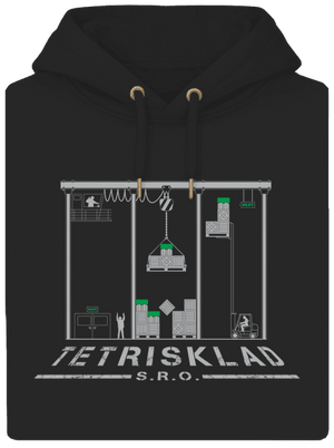 Tetrisklad unisex mikina premium Dark Black