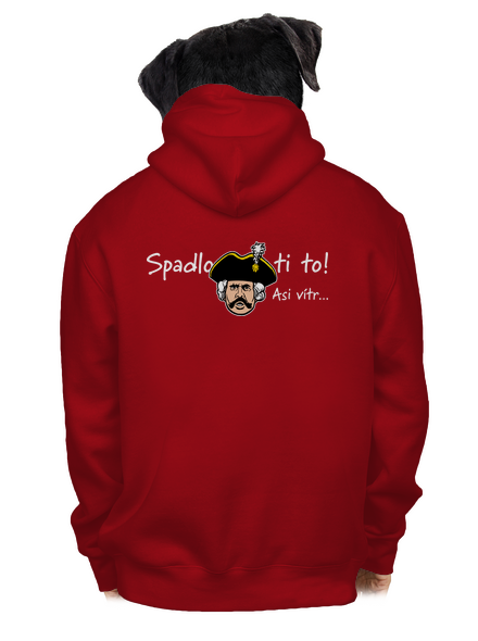 Spadlo ti to pánska mikina na zips Red