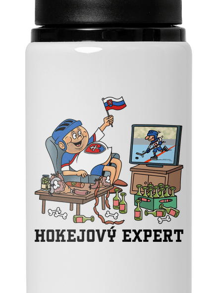 Hokejový expert flaša na vodu White