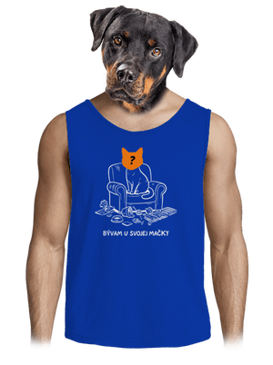 Bývam u svojej mačky pánske tielko Royal Blue