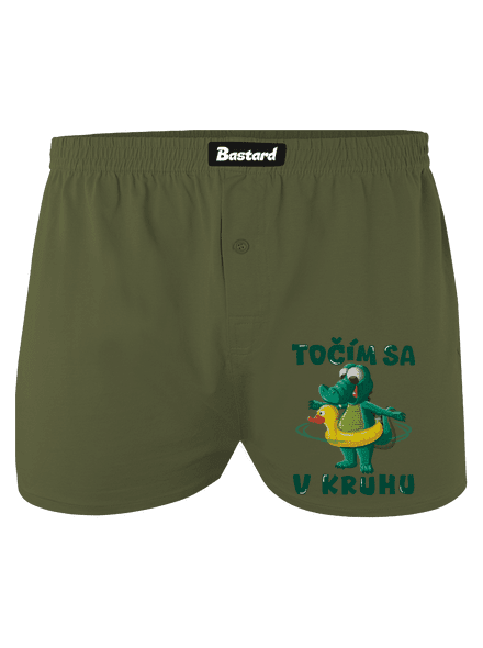 Točím sa v kruhu pánske trenky Khaki
