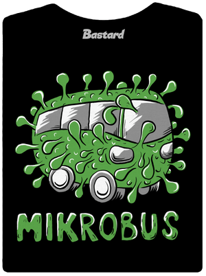 Mikrobus dámske tričko s lemom Black