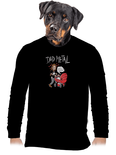 Dad metal pánske dlhý rukáv Black
