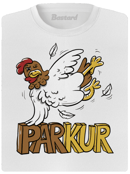 Parkur dámske športové tričko White