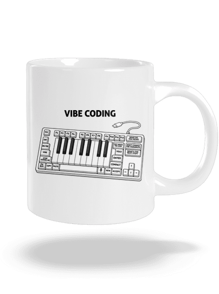 Vibe coding veľký hrnček White