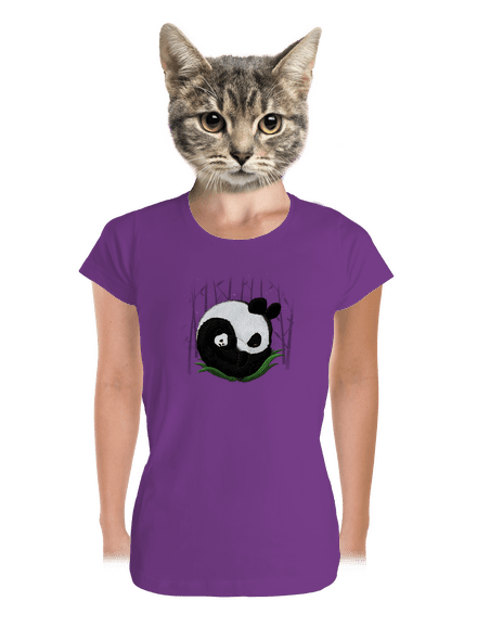 Dve spiace pandy dámske tričko prémium Purple
