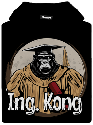 Ing. Kong detská mikina klokanka Black