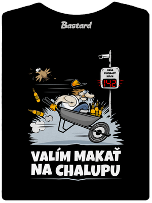 Valím na chalupu dámske tričko s lemom Black