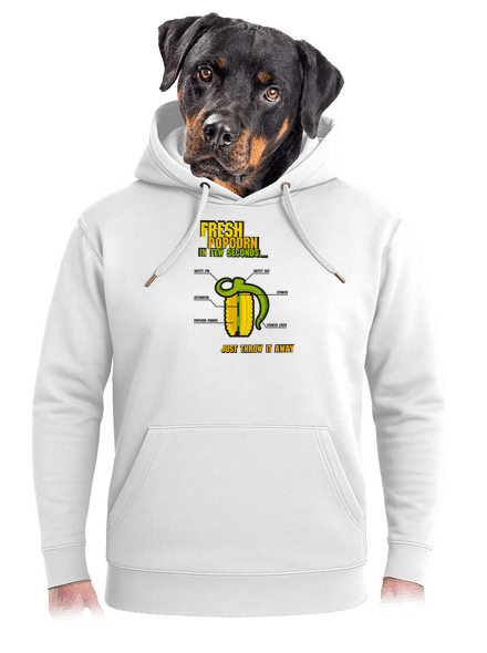 Popcorn grenade unisex mikina premium Snowwhite