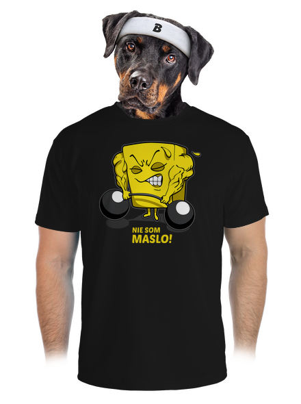 Nie som maslo pánske športové tričko Black
