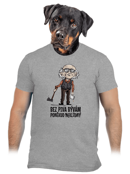 Neklidný bez piva pánske tričko Sport Grey