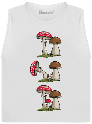 Z hubárskej kroniky dámske tielko voľné White