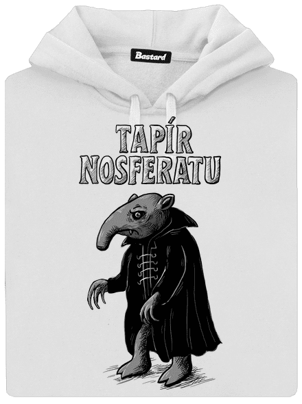 Tapír Nosferatu dámska mikina klokanka White