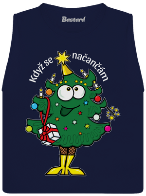 Když se načančám dámske tielko voľné Navy