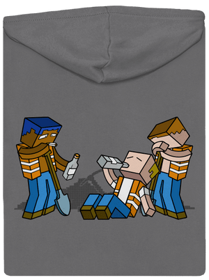 Real Minecraft dámska mikina na zips Steel Gray