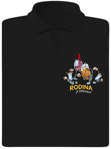 Rodina je základom pánska polokošeľa Black